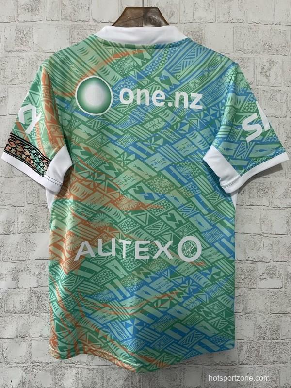 25/26 New Zealand Warriors Green with Māori Tribal Patterns Heritage Jersey