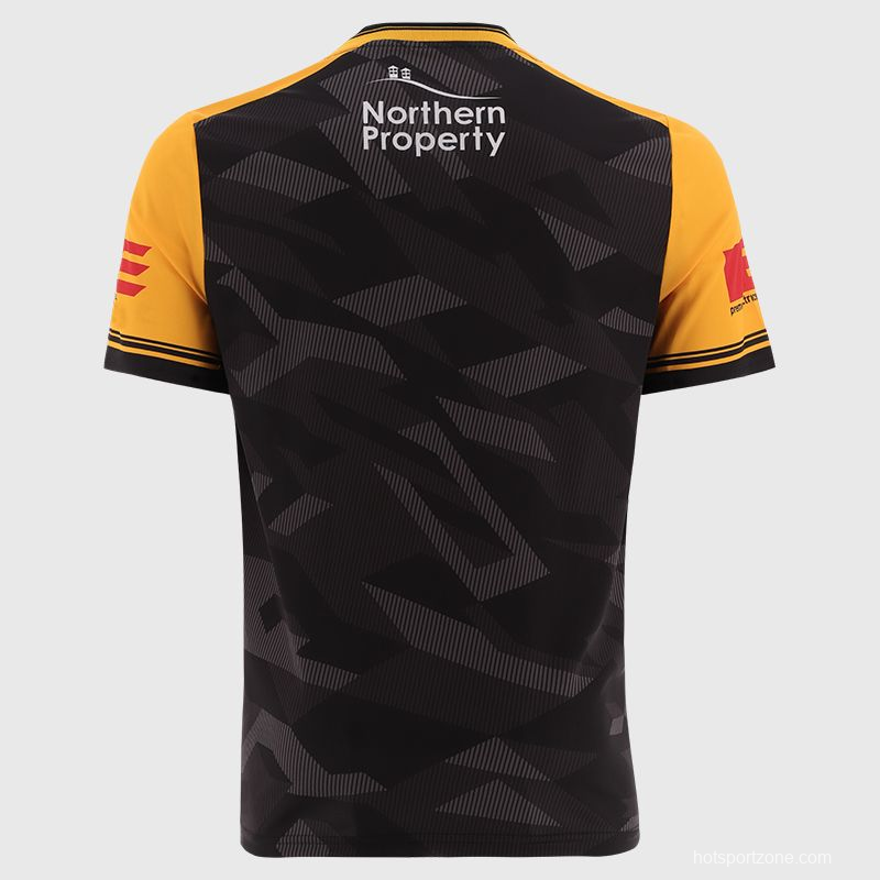 25/26 Antrim GAA Black with Amber and Red Sleeves Jersey