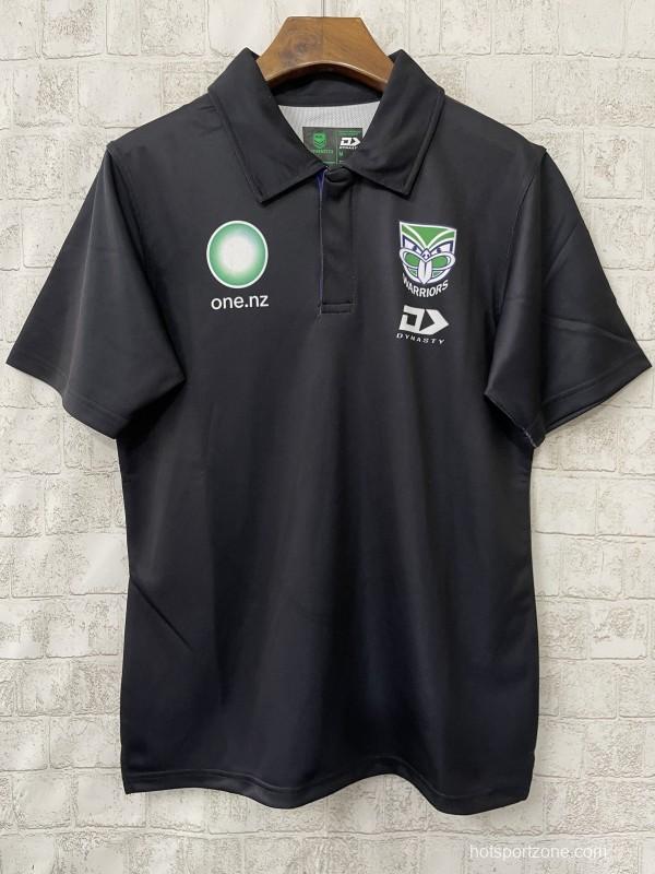 25/26 New Zealand Warriors Black Polo Shirt