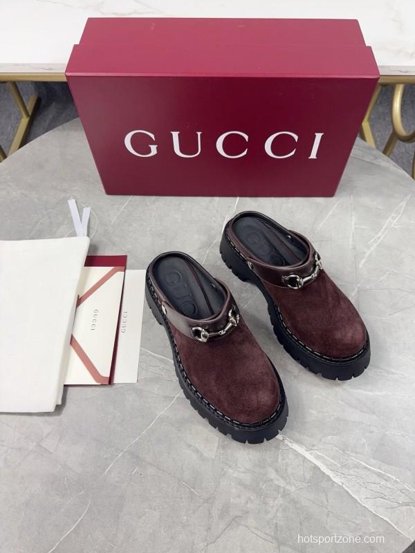 Gucci GG Platform Loafers with Lug Sole - KFY00280