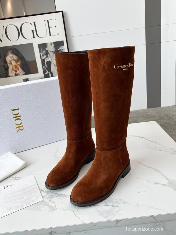 Dior 2025/SS Retro British Style Brogue New Knight Boots - LY00460