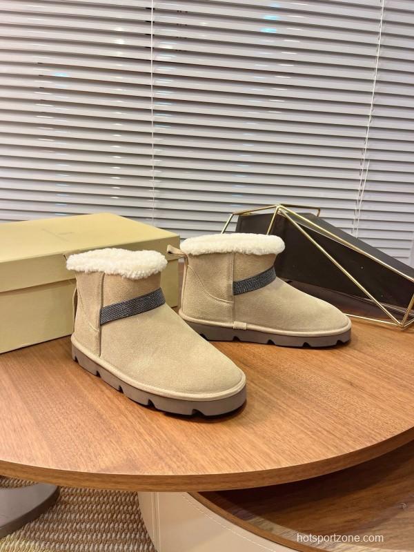 Brunello Cucinelli Winter New Snow Boots Sheepskin Buns Boots - AS00350
