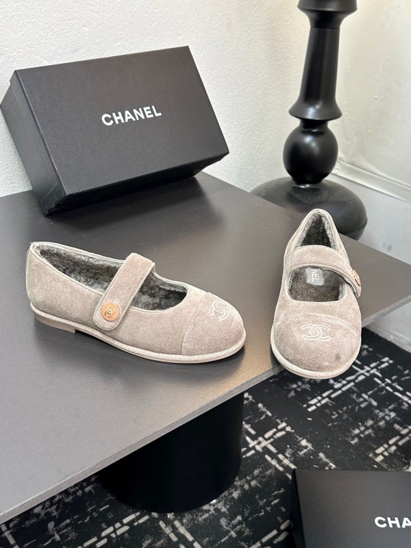Chanel 2025/SS French Mary Jane Fur Shoes - AW25-MJ01