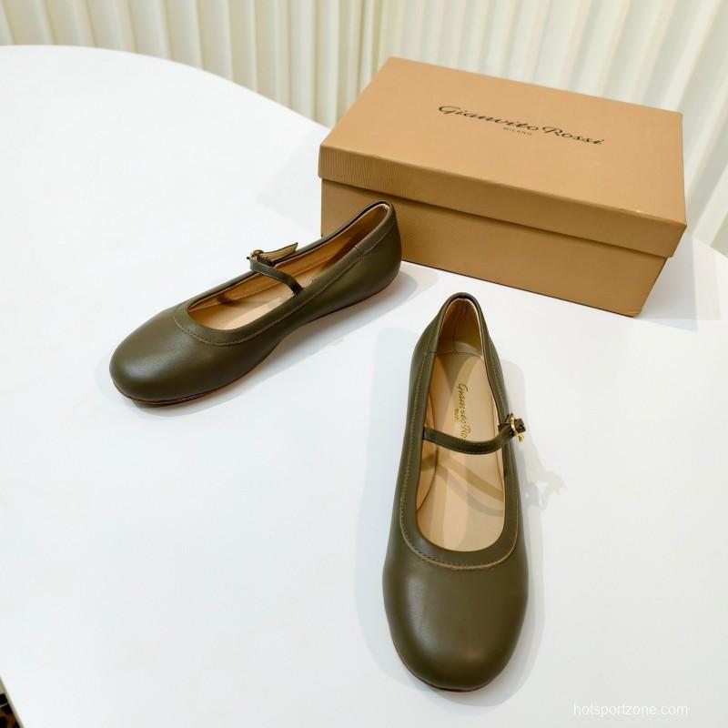 Gianvito Rossi Bohemian Style Flat Ballet Shoes 2025/SS
