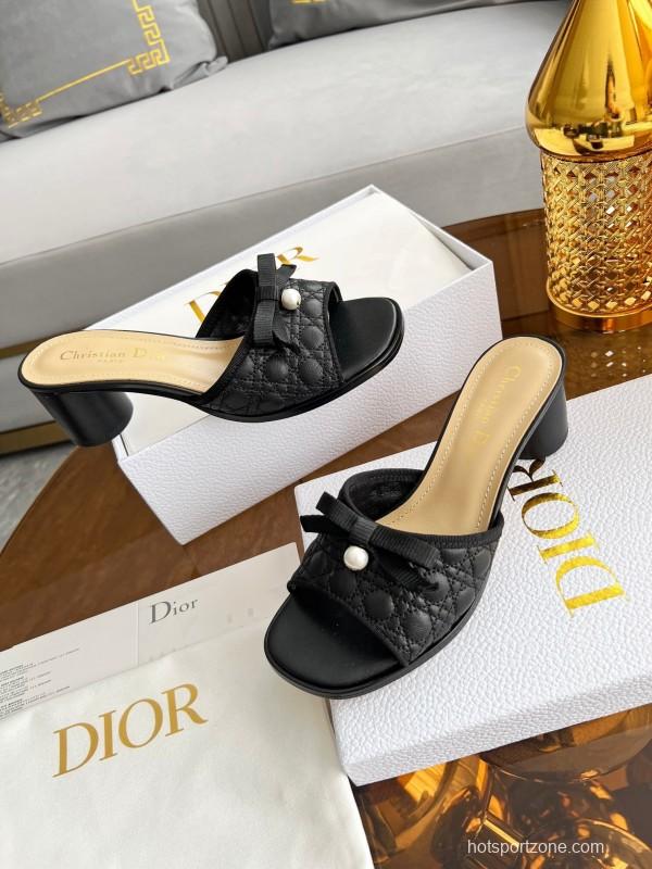 Dior Dway High Heel Sandals with Embroidered Logo - LY00270