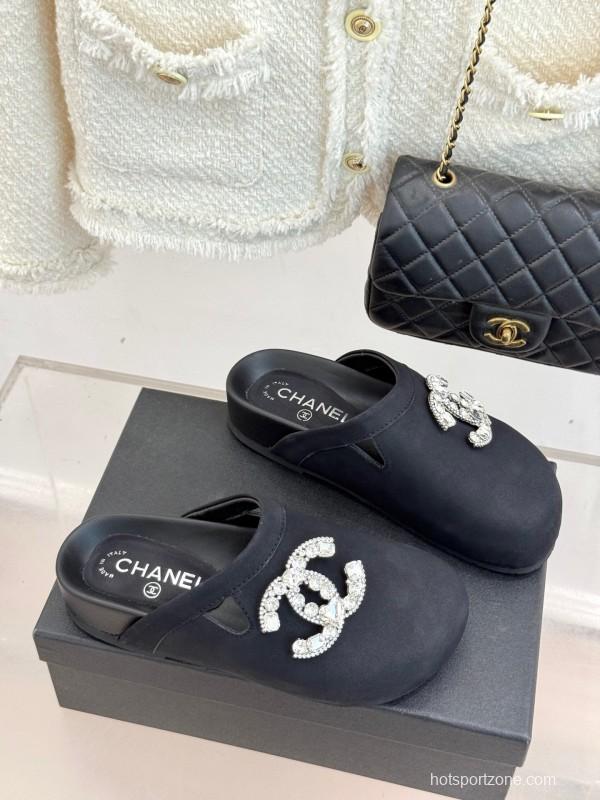 Chanel Classic CC Crystal Birkenstock Sandals - KFY00280