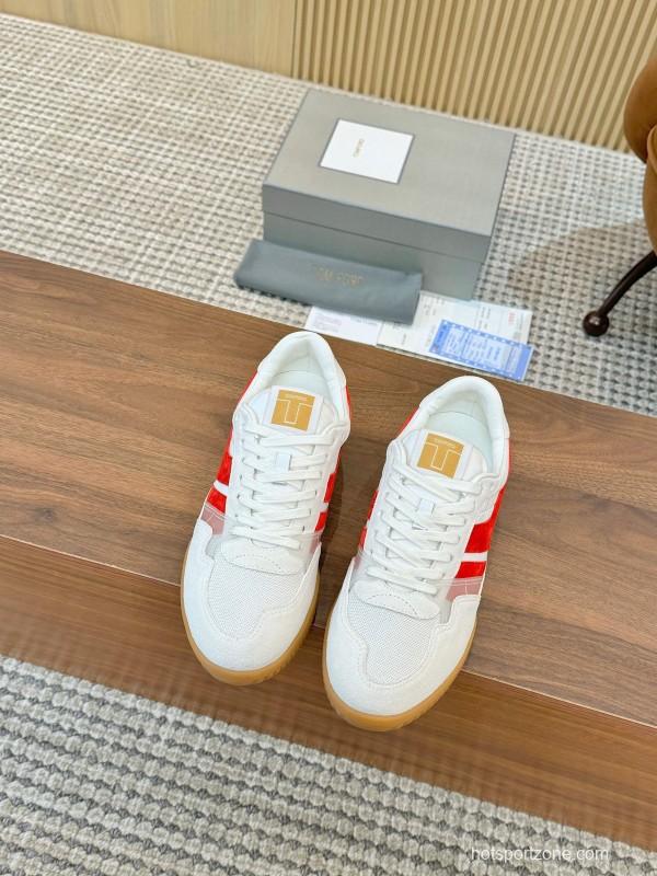 TOM FORD 2025 SS Casual Shoes with Classic Color Blocking and Imported Leather Insole - AS00350