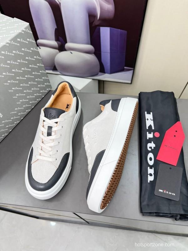 Kiton Spring Summer 2025 Lace-Up Old Money Casual Men's Shoes - KFY00320