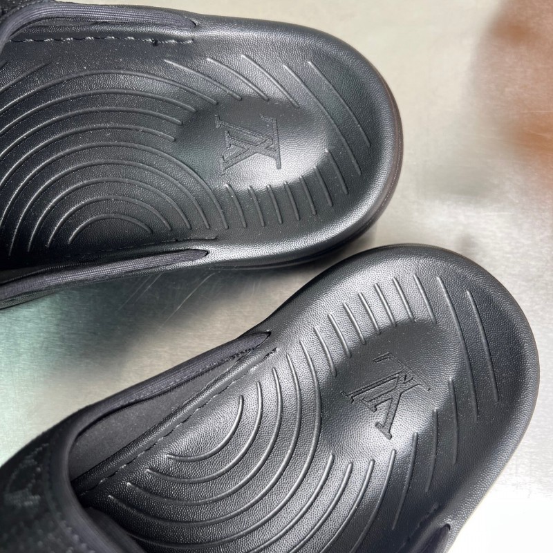 Louis Vuitton Miami Mule Slip-On Sandals with Hook and Loop Fastener - YC