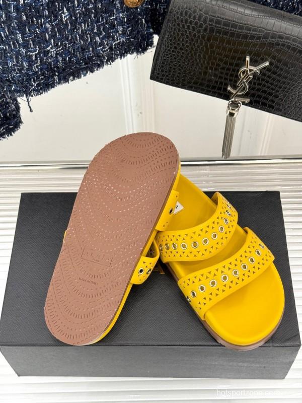 Alaia 2025SS Hollow-Out Casual Sandals - KFY00260