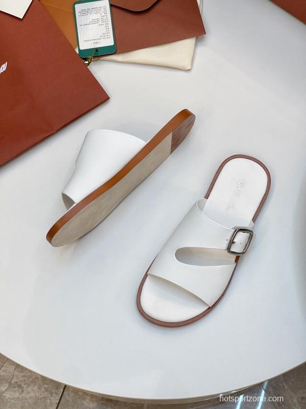 Loro Piana Men's Spring/Summer 2025 Casual Sandals with High-Quality Stitching - AS00250