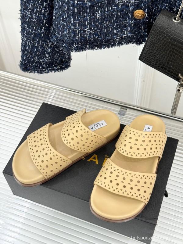 Alaia Spring Summer 2025 Laser Cutout Casual Sandals - KFY00260