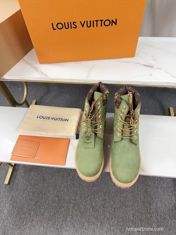 Timberland x LV Monogram Ankle Boots Waterproof Suede - LY00380