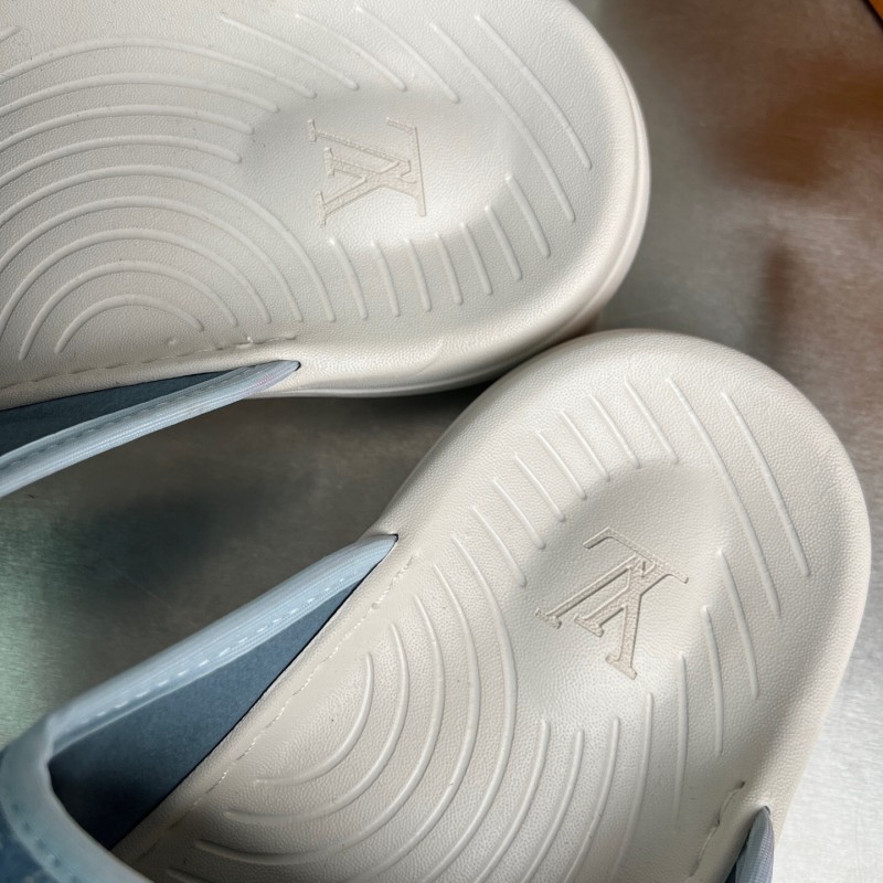 Louis Vuitton Miami Mule Slippers with Hook-and-Loop Strap - YC
