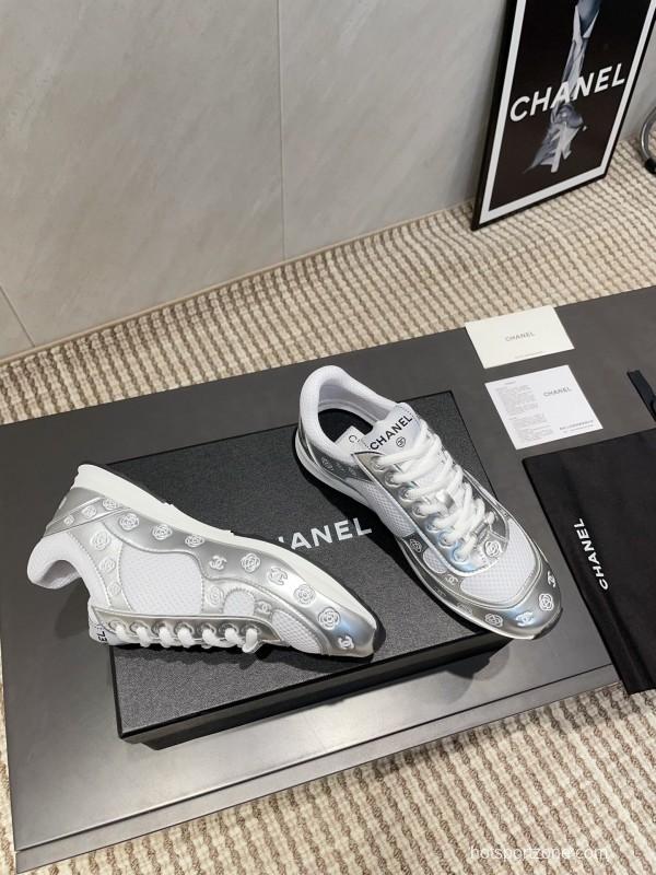 Chanel Silver Horn King II Casual Series Sports Shoes - KFY00330
