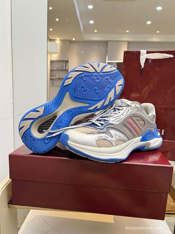 Gucci 2025/SS 2.0 Sneakers with Retro-Futuristic Design and Reflective Stripes - LY00460