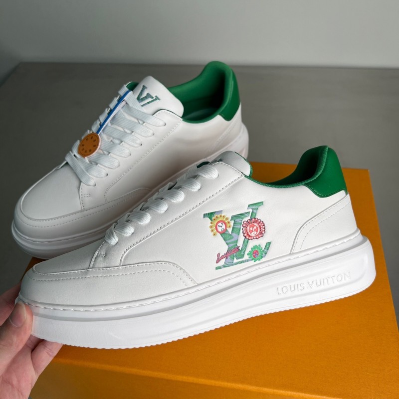 Louis Vuitton Beverly Hills Low-Top Fashion Sneakers Unisex Couple Style - YC