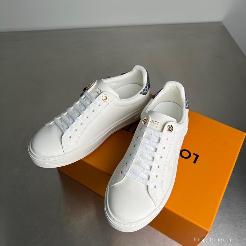 Louis Vuitton Takashi Murakami Time Out Cherry Blossom Flat Low-Top Sneakers - YC