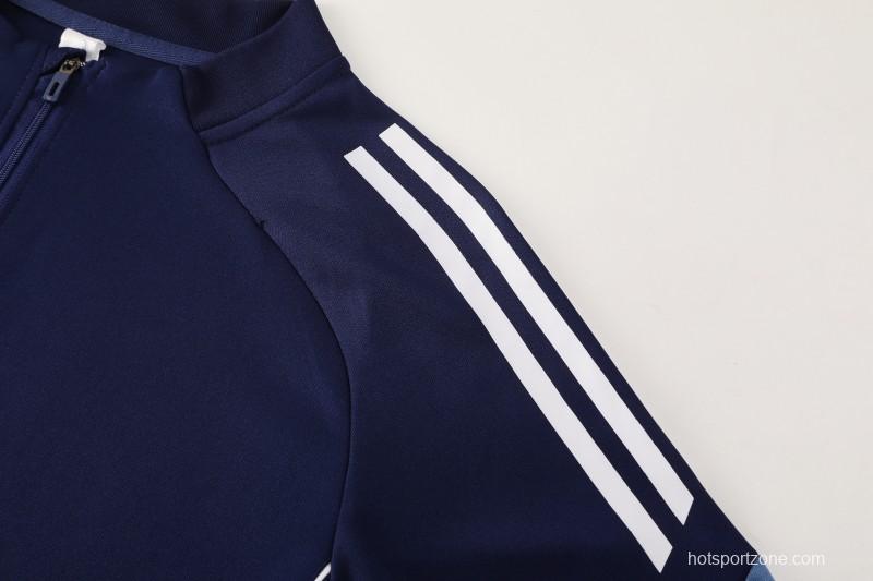 25/26  Adidas Navy Blue Full zipper Jacket Tracksuit+ long pants