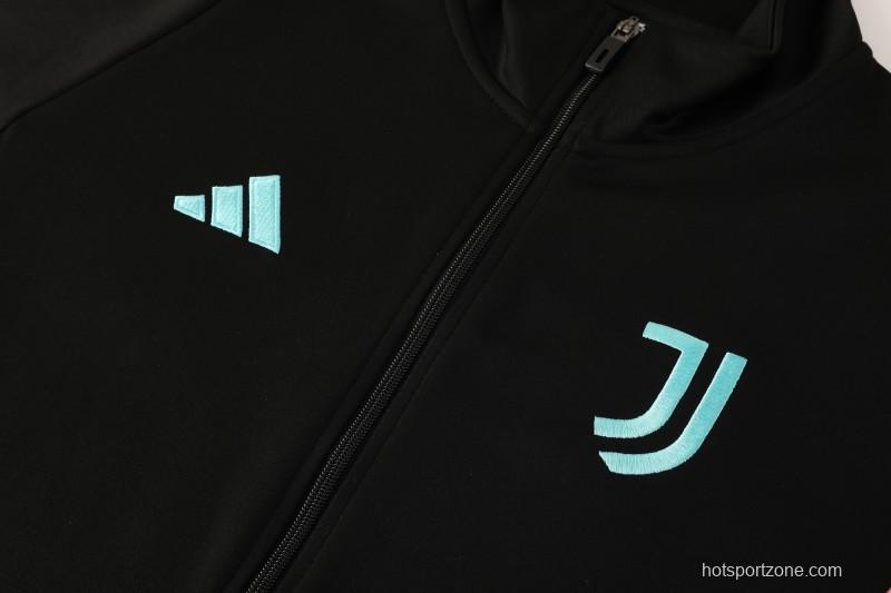 25/26  Juventus Black  Full zipper Jacket Tracksuit+ long pants