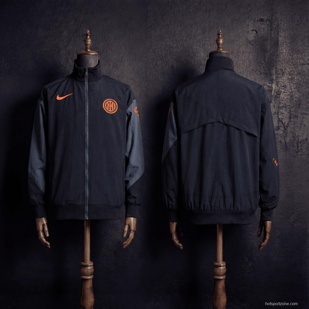 2026 Inter Milan Black Jacket Windbreaker