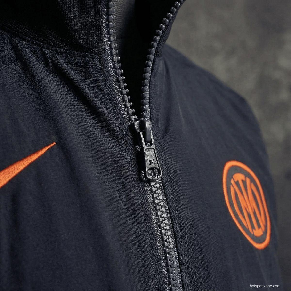 2026 Inter Milan Black Jacket Windbreaker