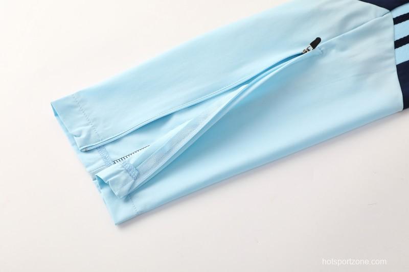 2026 Argentina Navy Blue Full Zipper Jacket + Long Pants