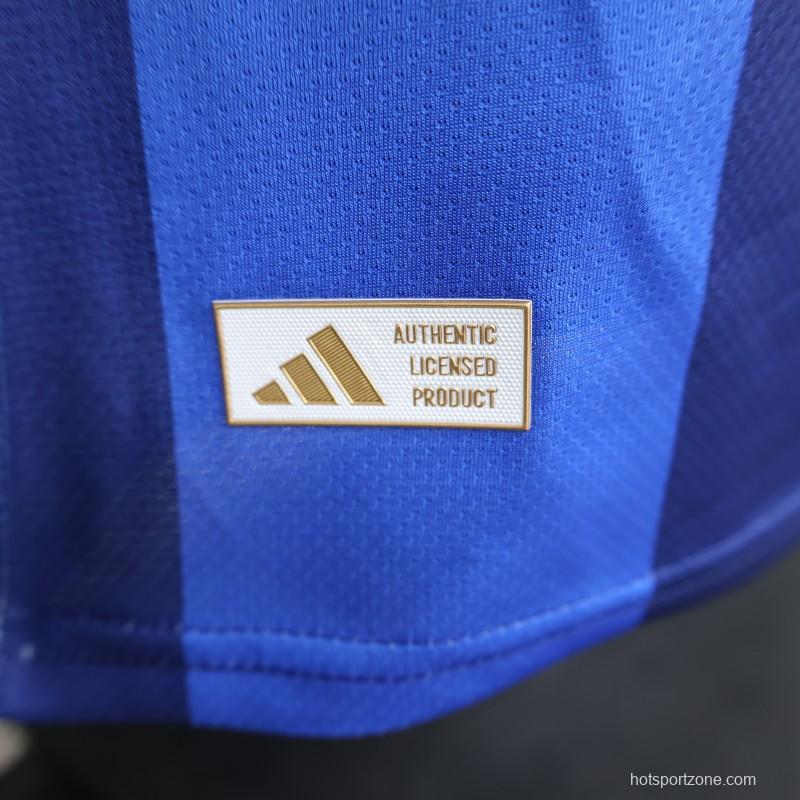 2026 Player Version Italy Blue with Tonal Vertical Stripes Jersey