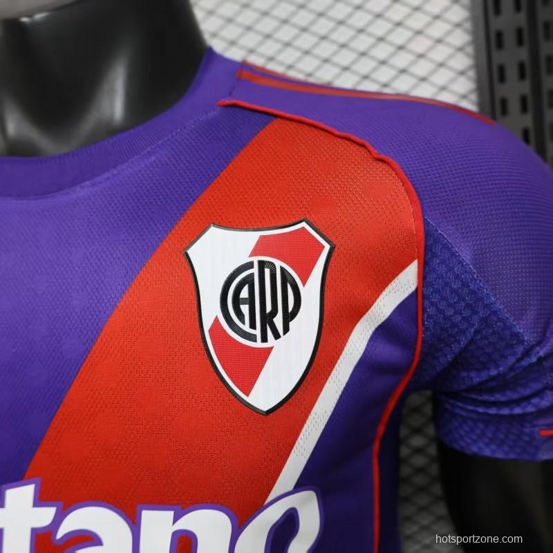 Player Version 26/27 River Plate Third Purple with Red Diagonal Sash Jersey