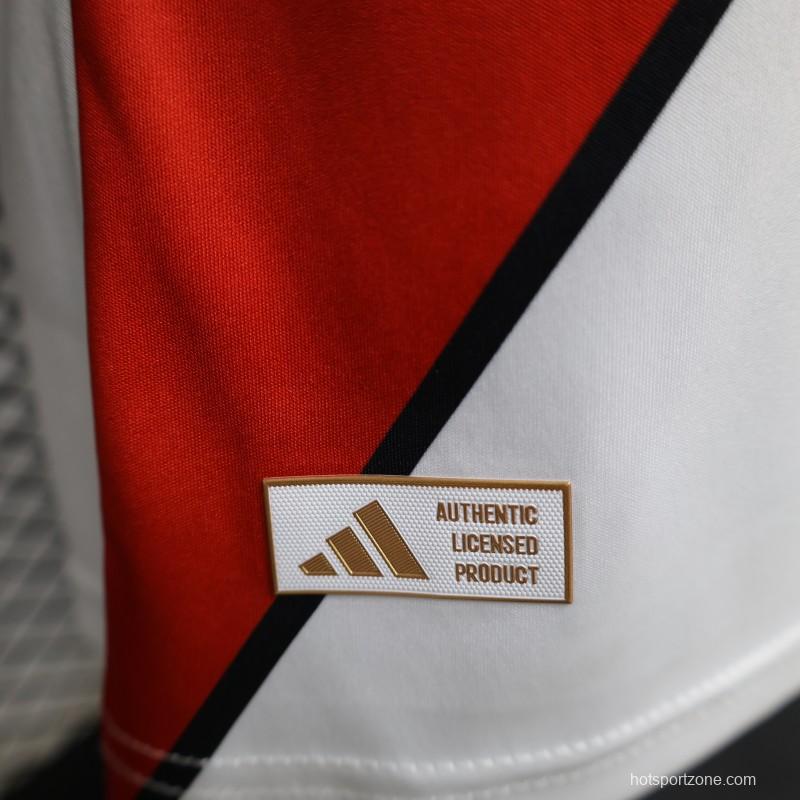 Player Version 26/27 River Plate Home White with Red Diagonal Sash Jersey