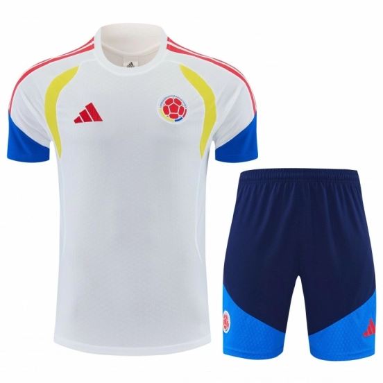 26/27 Colombia White Short Sleeve+Soccer Shorts
