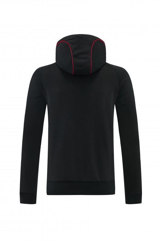 26/27 Liverpool  Black Full Zipper Hooded Jacket Tracksuit + Long Pants