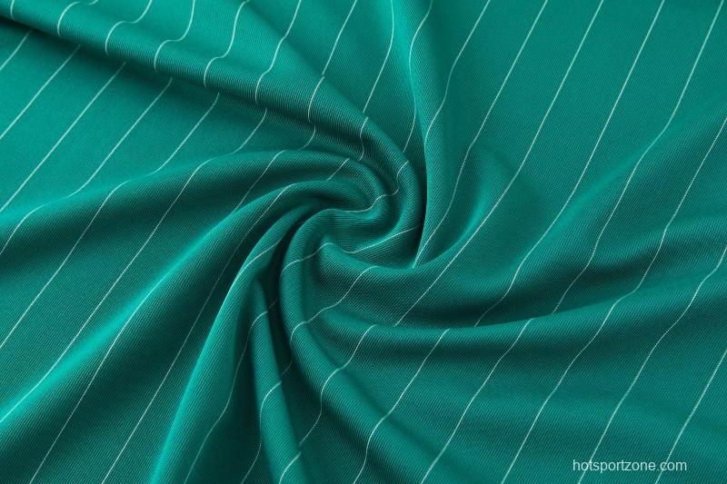 26/27 Liverpool   Green Pinstripe  Short Sleeve+Soccer Shorts