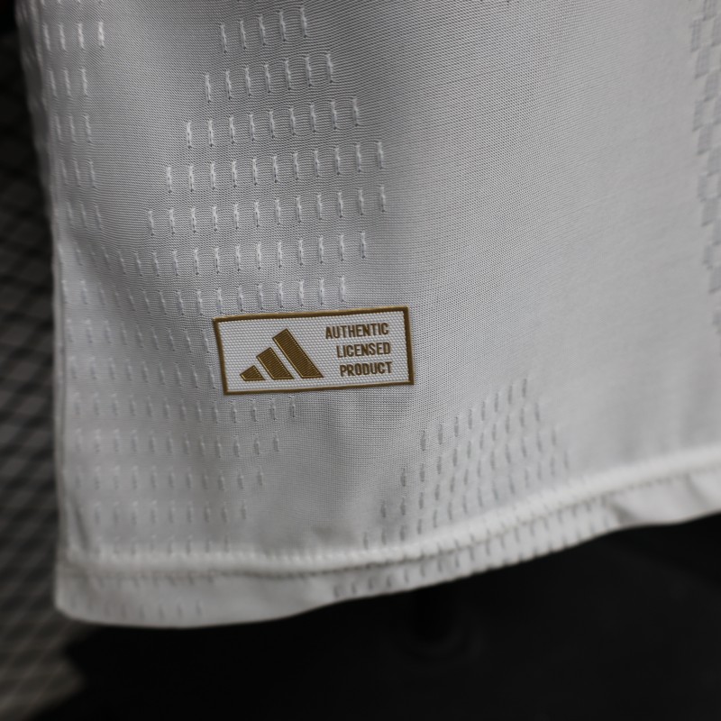Player Version 26/27 Real Madrid White with Burgundy Stripe Long Sleeve Home Jersey
