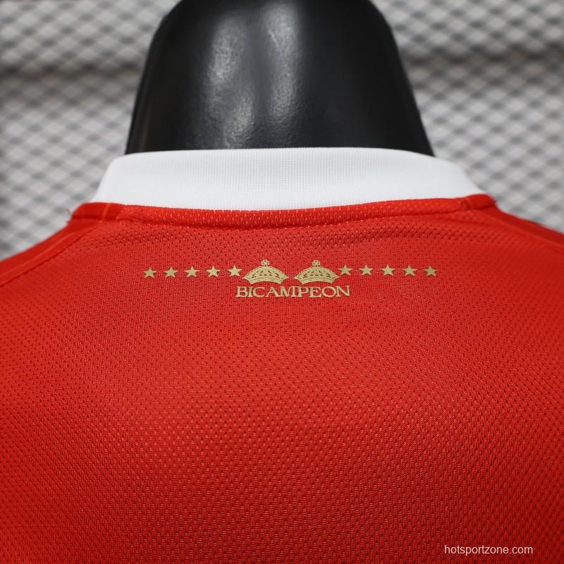 Player Version 26/27 Deportivo Toluca FC Red with Circular Stripe Pattern Home Jersey