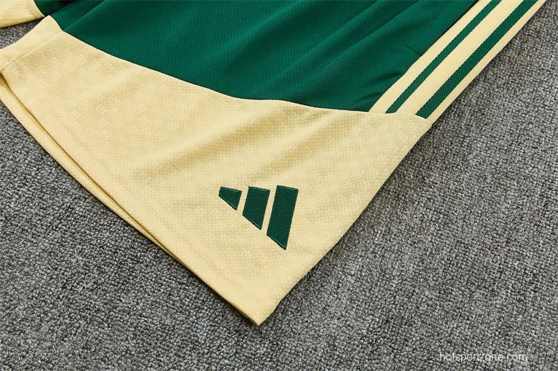 2026 Real Madrid Green & Cream  Short Sleeve+Soccer Shorts