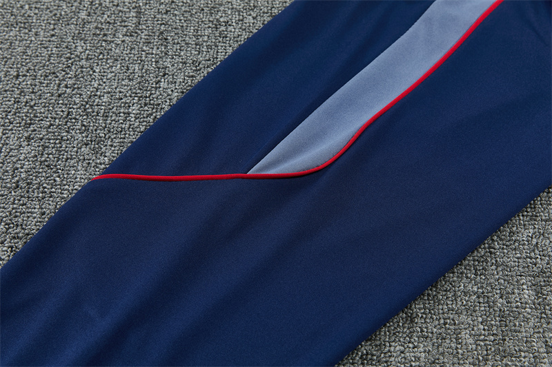 2026 England Grey Half Zipper Jacket Tracksuit + Navy  Blue Long Pants (Nike)