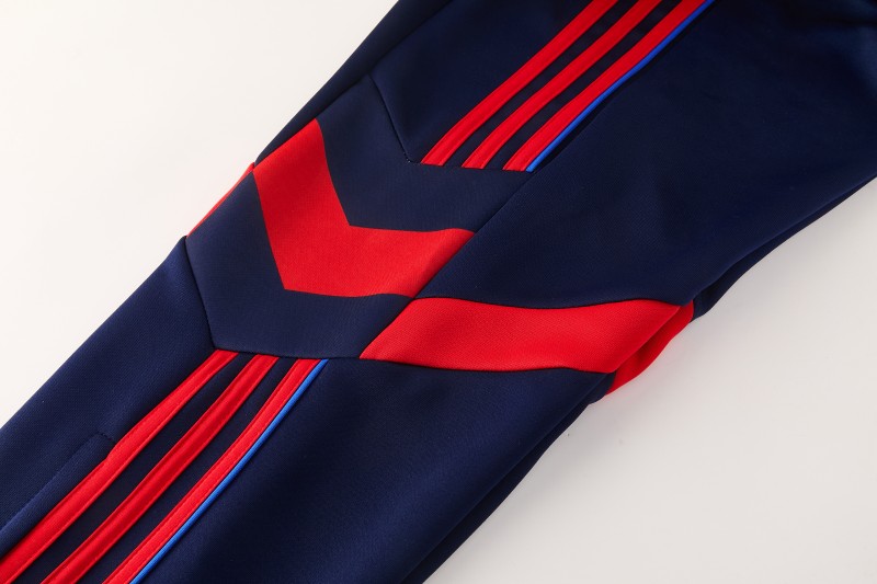2026/27 Adidas Originals Red  Full Zipper Jacket Tracksuit + Navy Blue Long Pants