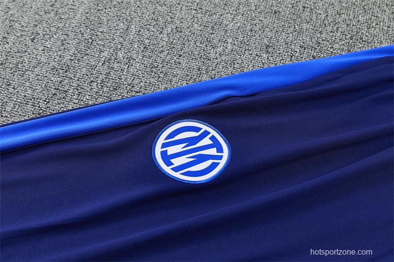 2026 Inter Milan Royal Blue Half  Zipper Jacket Tracksuit + Long Pants (Nike)