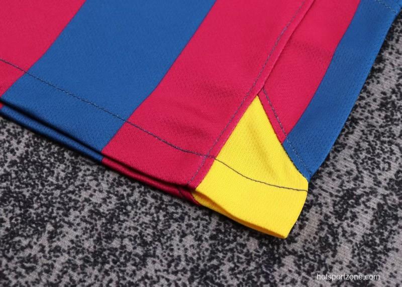 Retro Kids 05/06 Barcelona Home League Version Long Sleeve Jersey