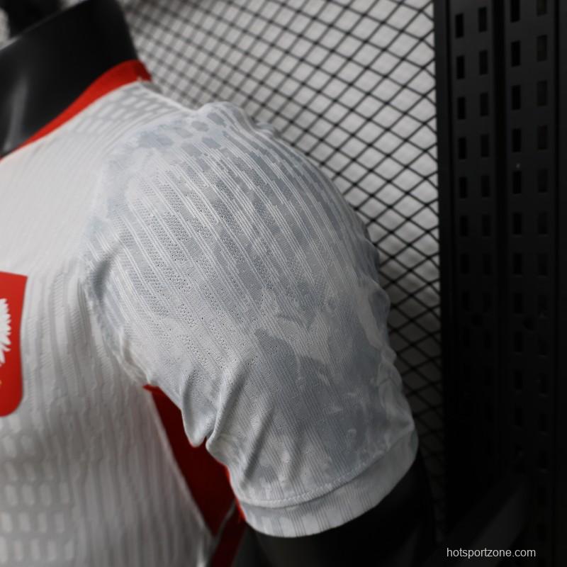 Player Version 2026 Poland Home White  Jersey