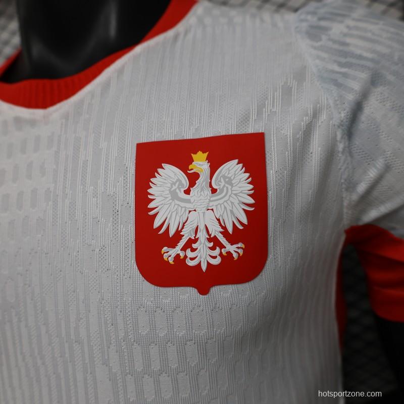 Player Version 2026 Poland Home White  Jersey