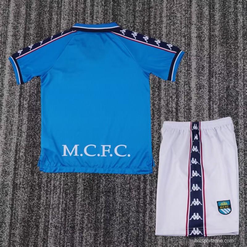 Retro Kids 97/98  Manchester City Home Jersey