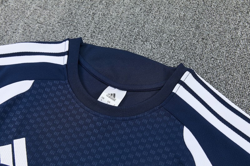 26/27 Real Madrid Navy Blue & White Short Sleeve+Soccer Shorts