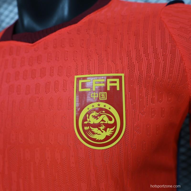 Player Version 2026 China Red  Home Jersey