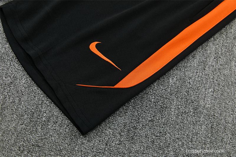 26/27 Netherlands Home Orange Short Sleeve + Soccer Shorts