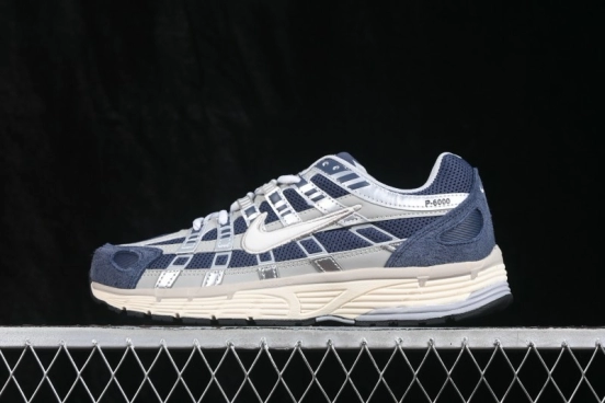 Nike P-6000 SE Retro Running Sneakers with Layered Design and Lightweight Comfort - IU7549-400
