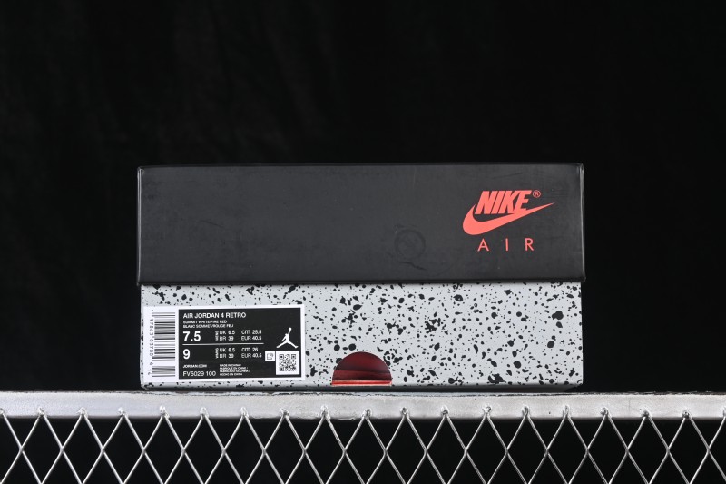 Nike Air Jordan 4 Retro White Cement Basketball Shoes - FV5029-100