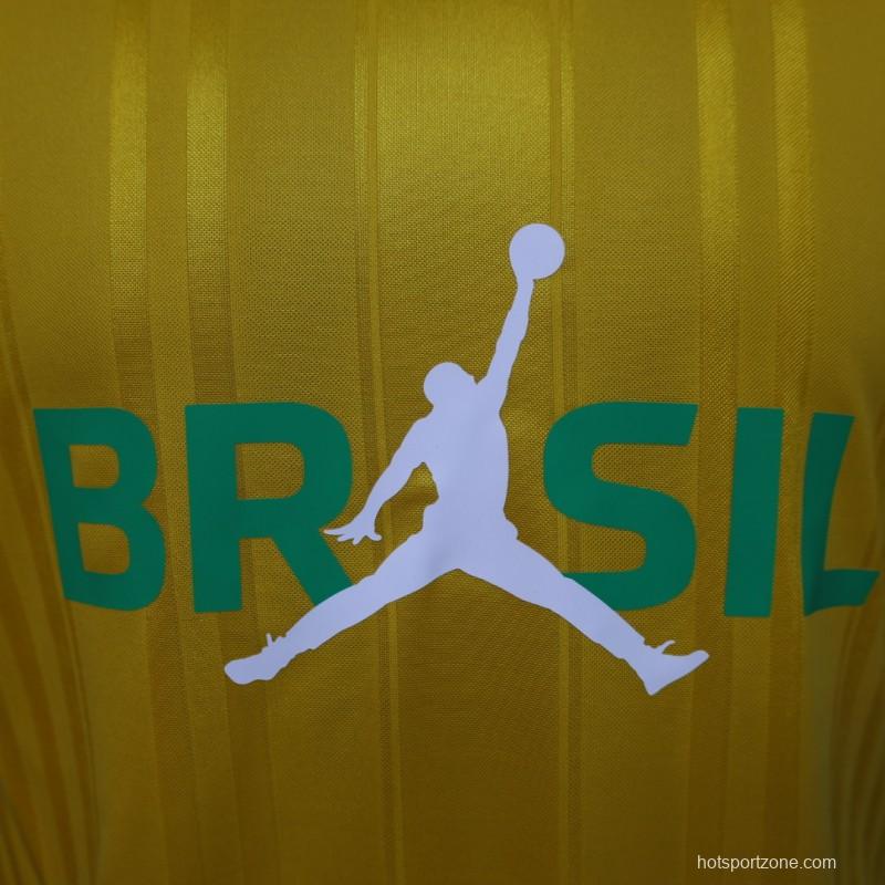 Player Version 2026 Brazil × Jordan Brand Yellow Special Edition Home Jersey