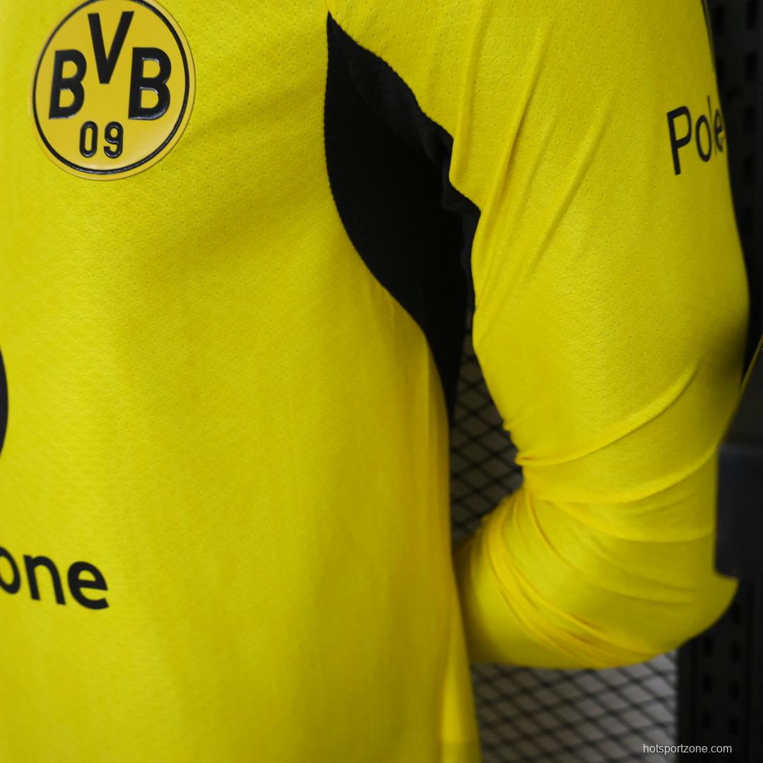 Player Version 26/27  Borussia Dortmund Yellow Home Long Sleeve Jersey